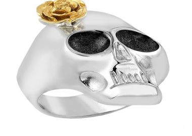 Δαχτυλίδι από ασήμι με νεκροκεφαλή -  - 