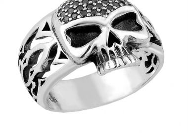 Δαχτυλίδι από ασήμι με νεκροκεφαλή -  - 