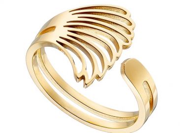 Δαχτυλίδι Από Ατσάλι Επιχρυσωμένο AS30861 - AMOR AMOR - 