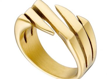 Δαχτυλίδι Από Ατσάλι Επιχρυσωμένο AS30867 - AMOR AMOR - 