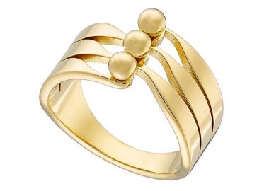 Δαχτυλίδι Από Ατσάλι Επιχρυσωμένο AS30869 - AMOR AMOR - 