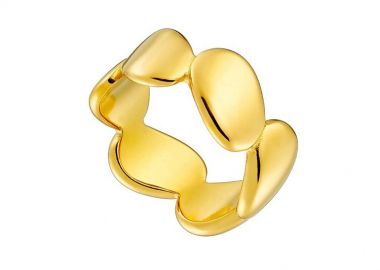 Δαχτυλίδι από Ατσάλι Επιχρυσωμένο AS36053 - AMOR AMOR - 