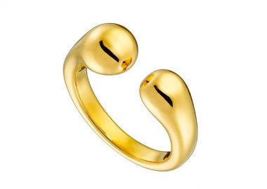 Δαχτυλίδι από Ατσάλι Επιχρυσωμένο AS36055 - AMOR AMOR - 