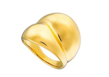 Δαχτυλίδι Από Ατσάλι Επιχρυσωμένο AS37522 - AMOR AMOR - 