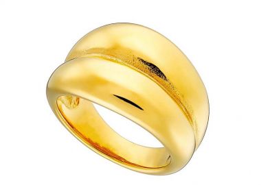 Δαχτυλίδι Από Ατσάλι Επιχρυσωμένο AS37524 - AMOR AMOR - 