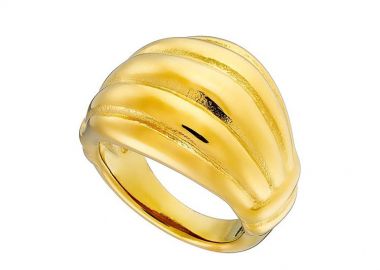 Δαχτυλίδι Από Ατσάλι Επιχρυσωμένο AS37526 - AMOR AMOR - 