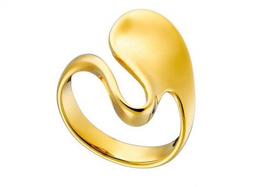 Δαχτυλίδι Από Ατσάλι Επιχρυσωμένο AS37530 - AMOR AMOR - 