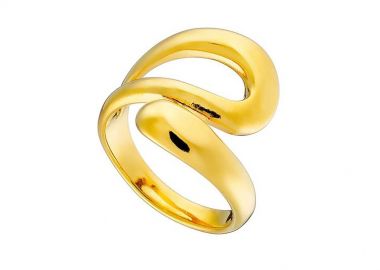 Δαχτυλίδι Από Ατσάλι Επιχρυσωμένο AS37534 - AMOR AMOR - 