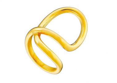 Δαχτυλίδι Από Ατσάλι Επιχρυσωμένο AS37536 - AMOR AMOR - 