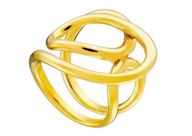 Δαχτυλίδι Από Ατσάλι Επιχρυσωμένο AS37538 - AMOR AMOR - 