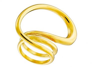 Δαχτυλίδι Από Ατσάλι Επιχρυσωμένο AS37540 - AMOR AMOR - 