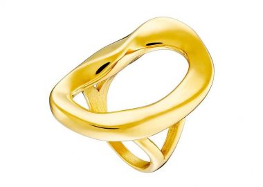 Δαχτυλίδι Από Ατσάλι Επιχρυσωμένο AS37542 - AMOR AMOR - 