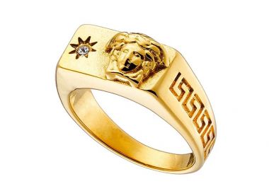 Δαχτυλίδι Από Ατσάλι Επιχρυσωμένο Με Μέδουσα Και Ζιργκόν AS30888 - AMOR AMOR - 