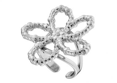 Δαχτυλίδι Από Ατσάλι Λουλούδι AS37545 - AMOR AMOR - 