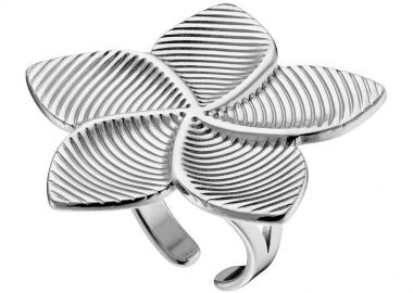 Δαχτυλίδι Από Ατσάλι Λουλούδι AS37547 - AMOR AMOR - 