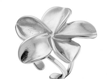 Δαχτυλίδι Από Ατσάλι Λουλούδι AS37549 - AMOR AMOR - 