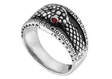 Δαχτυλίδι Από Ατσάλι Με Φίδι AS30889 - AMOR AMOR - 