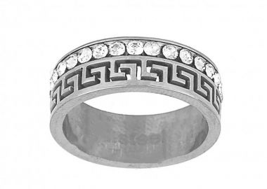 Δαχτυλίδι Από Ατσάλι Με Μαίανδρο TU30960 - AMOR AMOR - 