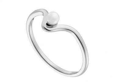 Δαχτυλίδι από Ατσάλι Με Μαργαριτάρι AS36032 - AMOR AMOR - 