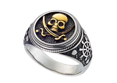 Δαχτυλίδι Από Ατσάλι Με Νεκροκεφαλή AS31017 - AMOR AMOR - 