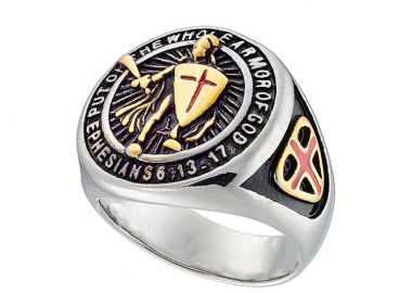 Δαχτυλίδι Από Ατσάλι Με Σταυροφόρο AS31013 - AMOR AMOR - 