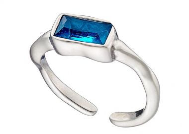 Δαχτυλίδι Από Ατσάλι Με Swarovski Τιρκουάζ AS37491 - AMOR AMOR - 