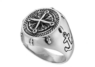 Δαχτυλίδι Από Ατσάλι Με Τιμόνι AS31015 - AMOR AMOR - 