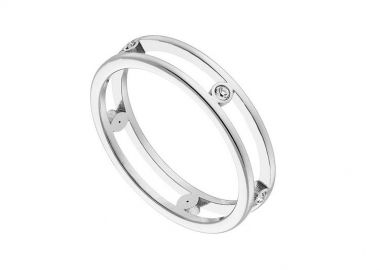 Δαχτυλίδι από Ατσάλι Με Ζιργκόν AS36030 - AMOR AMOR - 