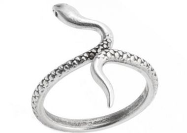 Δαχτυλίδι Από Ορείχαλκο Επαργυρωμένο Φίδι PF39944 - AMOR AMOR - 