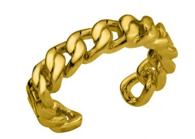 Δαχτυλίδι Από Ορείχαλκο Επιχρυσωμένο 24Κ Αλυσίδα NI38657 - AMOR AMOR - 