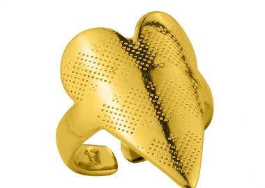 Δαχτυλίδι Από Ορείχαλκο Επιχρυσωμένο 24Κ Καρδιά PF34377 - AMOR AMOR - 