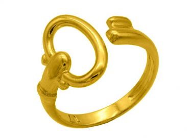 Δαχτυλίδι Από Ορείχαλκο Επιχρυσωμένο 24Κ Κλειδί PF37412 - AMOR AMOR - 