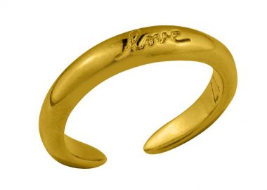 Δαχτυλίδι Από Ορείχαλκο Επιχρυσωμένο 24Κ Love Bold PF38626 - AMOR AMOR - 