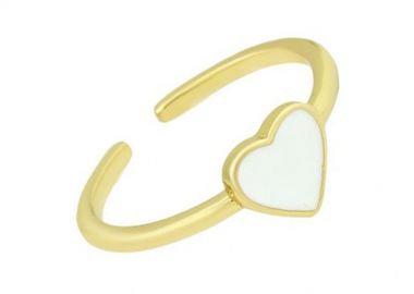 Δαχτυλίδι Από Ορείχαλκο Επιχρυσωμένο 24K Με Καρδιά NI37291 - AMOR AMOR - 