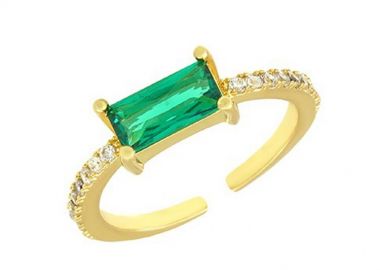 Δαχτυλίδι Από Ορείχαλκο Επιχρυσωμένο 24K Με Ζιργκόν NI37343 - AMOR AMOR - 