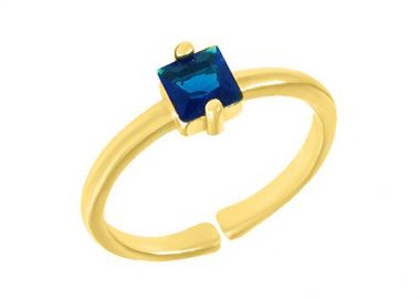 Δαχτυλίδι Από Ορείχαλκο Επιχρυσωμένο 24K Μονόπετρο NI37380 - AMOR AMOR - 