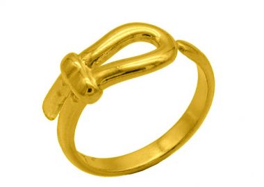 Δαχτυλίδι Από Ορείχαλκο Επιχρυσωμένο 24Κ Θηλειά PF37418 - AMOR AMOR - 