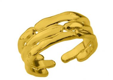 Δαχτυλίδι Από Ορείχαλκο Επιχρυσωμένο PF38537 - AMOR AMOR - 