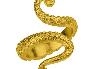 Δαχτυλίδι Από Ορείχαλκο Επιχρυσωμένο Πλοκάμι PF38508 - AMOR AMOR - 