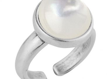 Δαχτυλίδι Από Ορείχαλκο Με Ημιπολύτιμο Λίθο Μαργαριτάρι AA38860 - AMOR AMOR - 