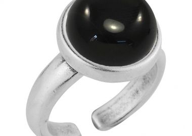 Δαχτυλίδι Από Ορείχαλκο Με Ημιπολύτιμο Λίθο Όνυχα AA38852 - AMOR AMOR - 