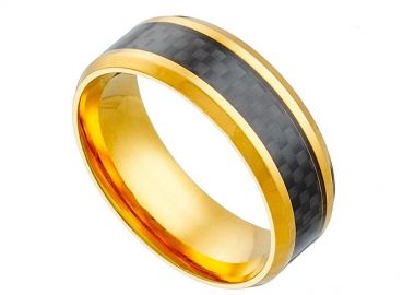 Δαχτυλίδι Βέρα Από Ατσάλι Επιχρυσωμένο AS31045 - AMOR AMOR - 