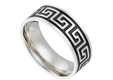 Δαχτυλίδι Βέρα Από Ατσάλι Με Μαίανδρο AS31055 - AMOR AMOR - 