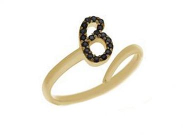 Δαχτυλίδι Chevalier Από Ασήμι 925 Επιχρυσωμένο Με Μονόγραμμα B PS30612 - AMOR AMOR - 