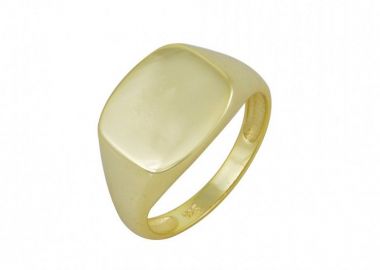 Δαχτυλίδι Chevalier Από Ασήμι 925 Επιχρυσωμένο Τετράγωνο SS38885 - AMOR AMOR - 