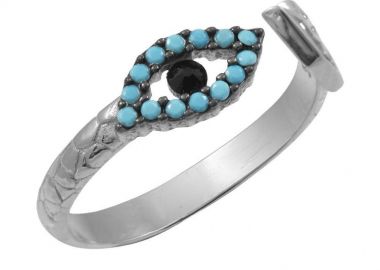 Δαχτυλίδι Chevalier Από Ασήμι 925 Επιπλατινωμένο Με Ματάκι EX39242 - AMOR AMOR - 