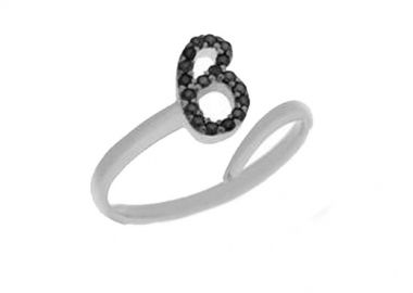 Δαχτυλίδι Chevalier Από Ασήμι 925 Επιπλατινωμένο Με Μονόγραμμα Β PS30611 - AMOR AMOR - 