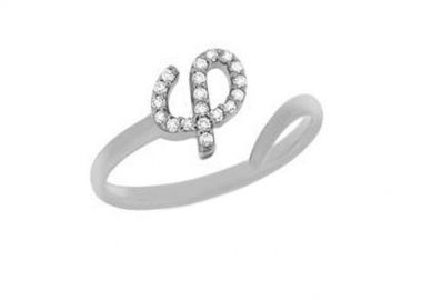 Δαχτυλίδι Chevalier Από Ασήμι 925 Επιπλατινωμένο Με Μονόγραμμα φ PS30722 - AMOR AMOR - 