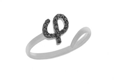 Δαχτυλίδι Chevalier Από Ασήμι 925 Επιπλατινωμένο Με Μονόγραμμα φ PS30725 - AMOR AMOR - 