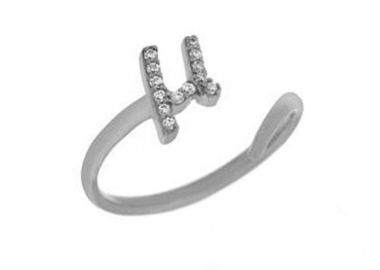 Δαχτυλίδι Chevalier Από Ασήμι 925 Επιπλατινωμένο Με Μονόγραμμα μ PS30668 - AMOR AMOR - 